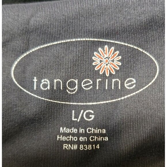 Tangerine Womens Black And Heather Gray High Rise Leggings Large Pocket Elastic - Picture 5 of 6